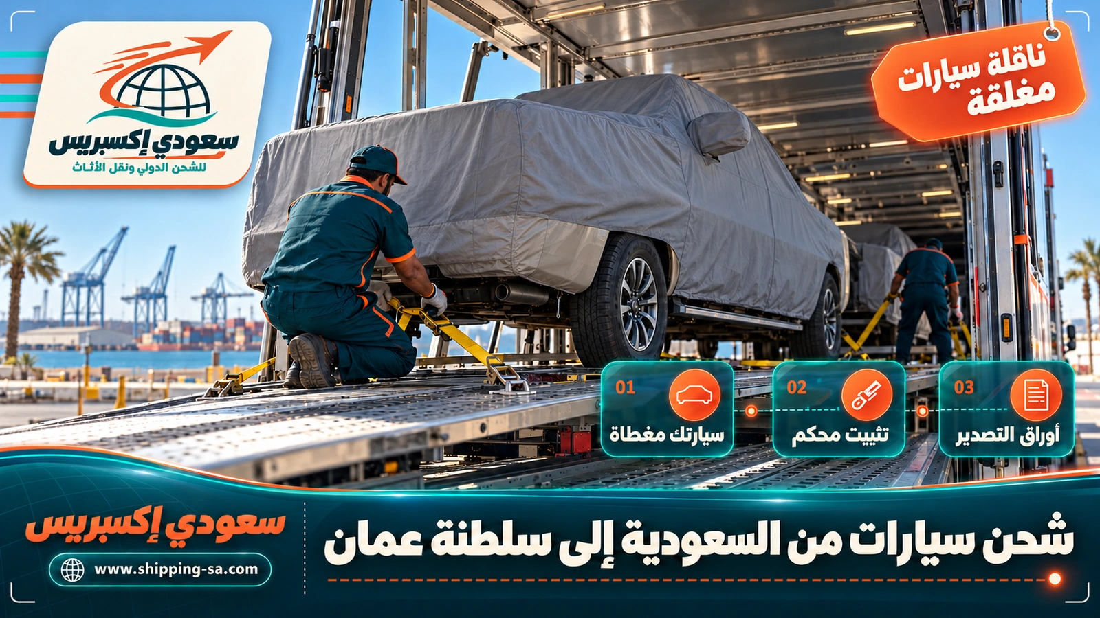 شحن سيارات من السعودية إلى سلطنة عمان