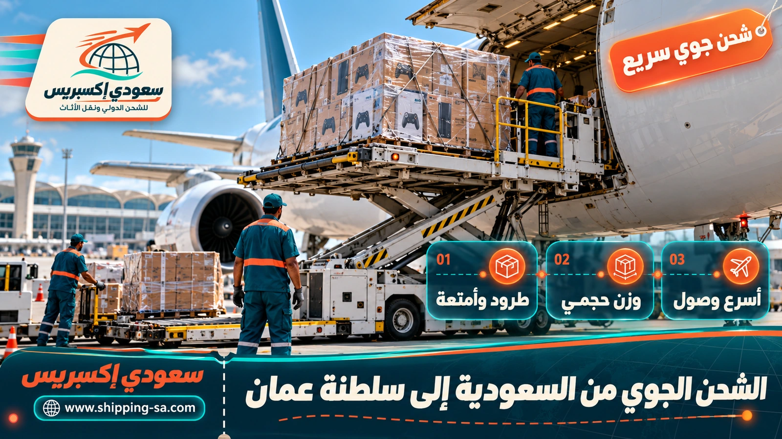 الشحن الجوي من السعودية إلى سلطنة عمان