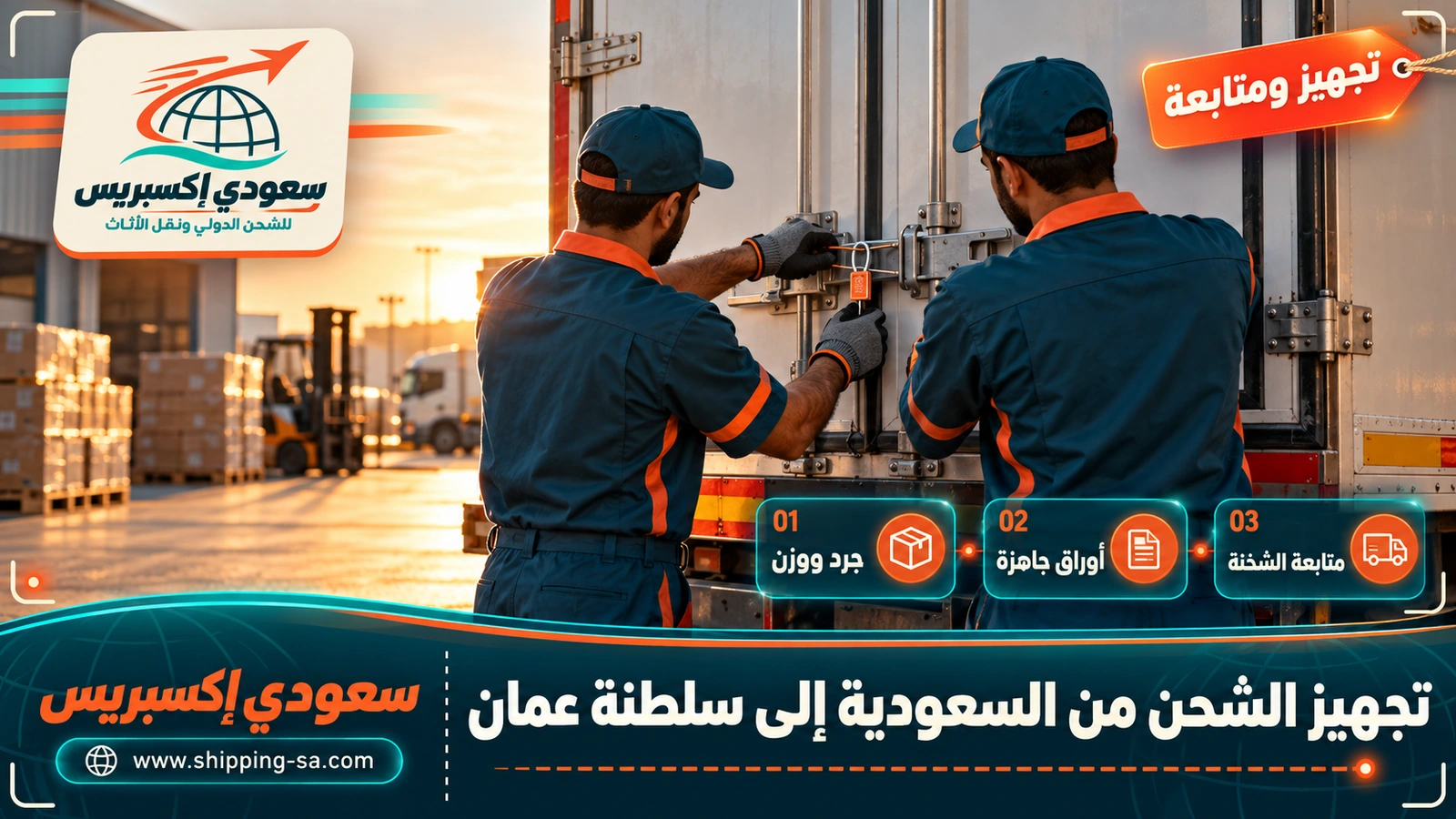 تجهيز الشحن من السعودية إلى سلطنة عمان