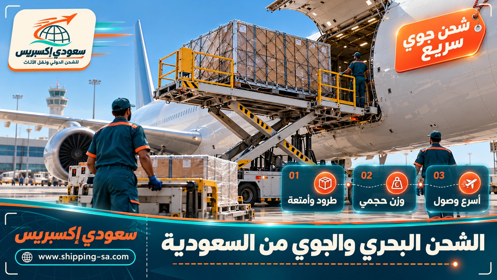الشحن البحري والجوي من السعودية