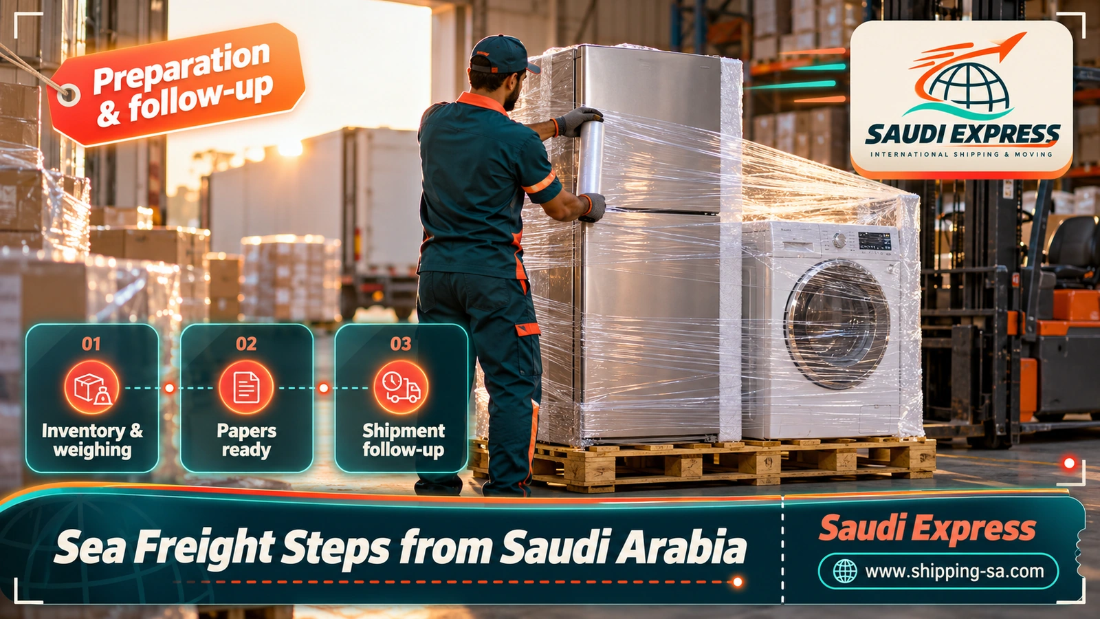 Sea Freight Steps from Saudi Arabia