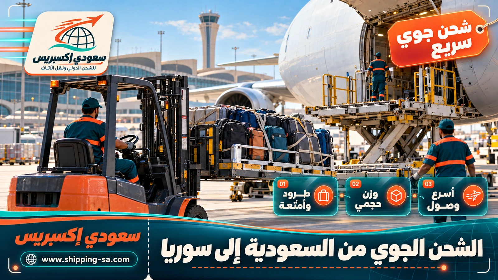 الشحن الجوي من السعودية إلى سوريا