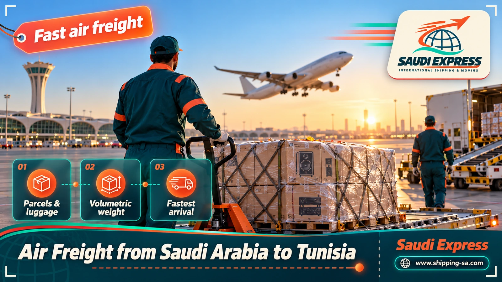 Air Freight from Saudi Arabia to Tunisia
