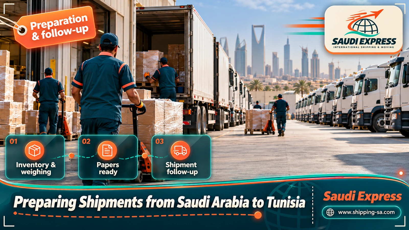 Preparing Shipments from Saudi Arabia to Tunisia