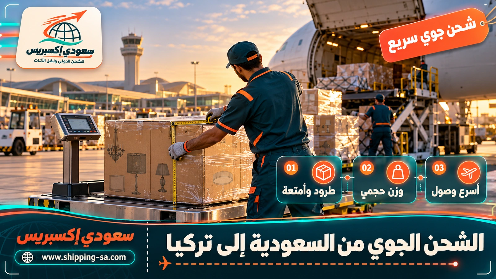 الشحن الجوي من السعودية إلى تركيا