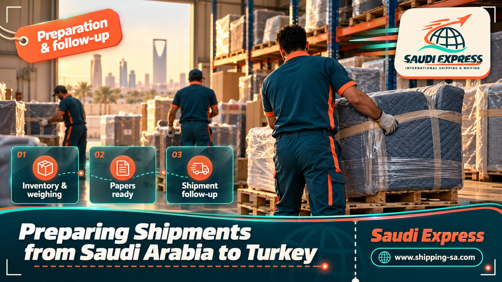 Preparing Shipments from Saudi Arabia to Turkey