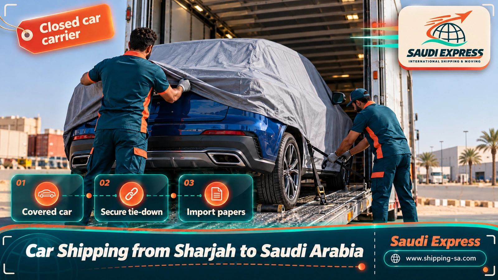 Car Shipping from Sharjah to Saudi Arabia