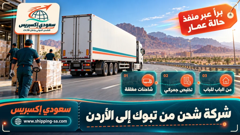 شركة شحن من تبوك إلى الأردن