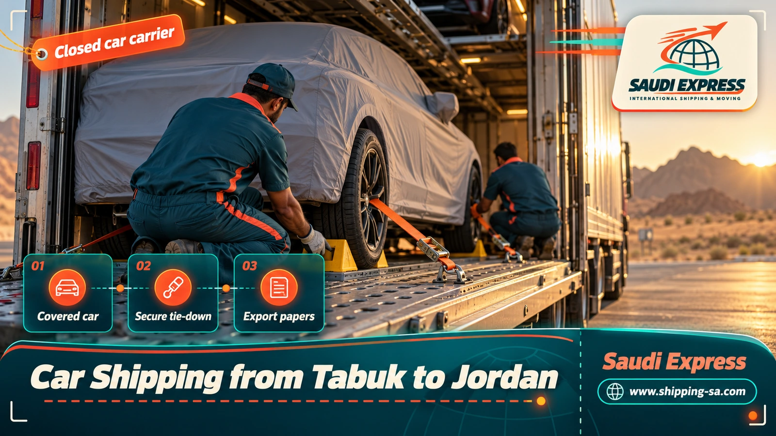 Car Shipping from Tabuk to Jordan