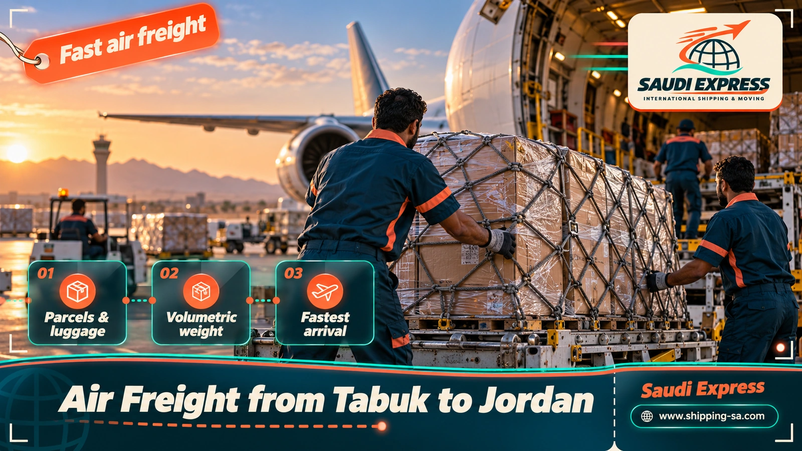 Air Freight from Tabuk to Jordan