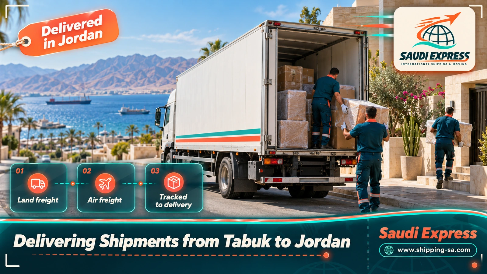 Delivering Shipments from Tabuk to Jordan
