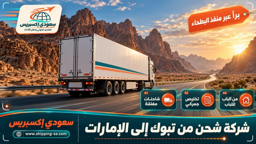 شركة شحن من تبوك إلى الإمارات