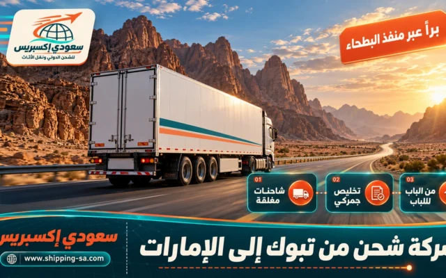 شركة شحن من تبوك إلى الإمارات