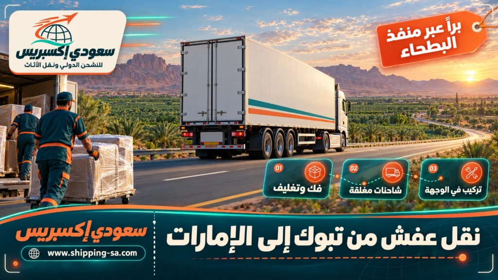 نقل عفش من تبوك إلى الإمارات