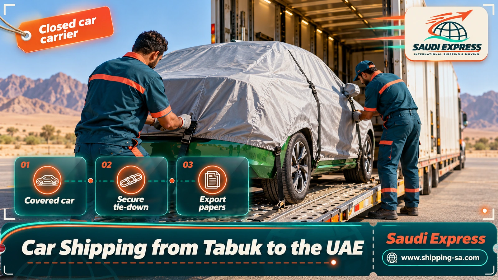 Car Shipping from Tabuk to the UAE