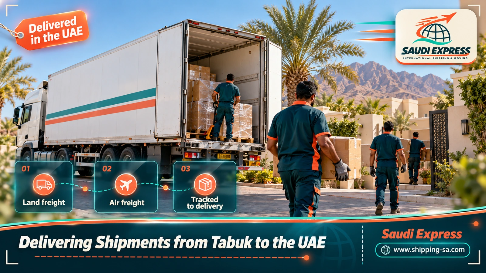 Delivering Shipments from Tabuk to the UAE