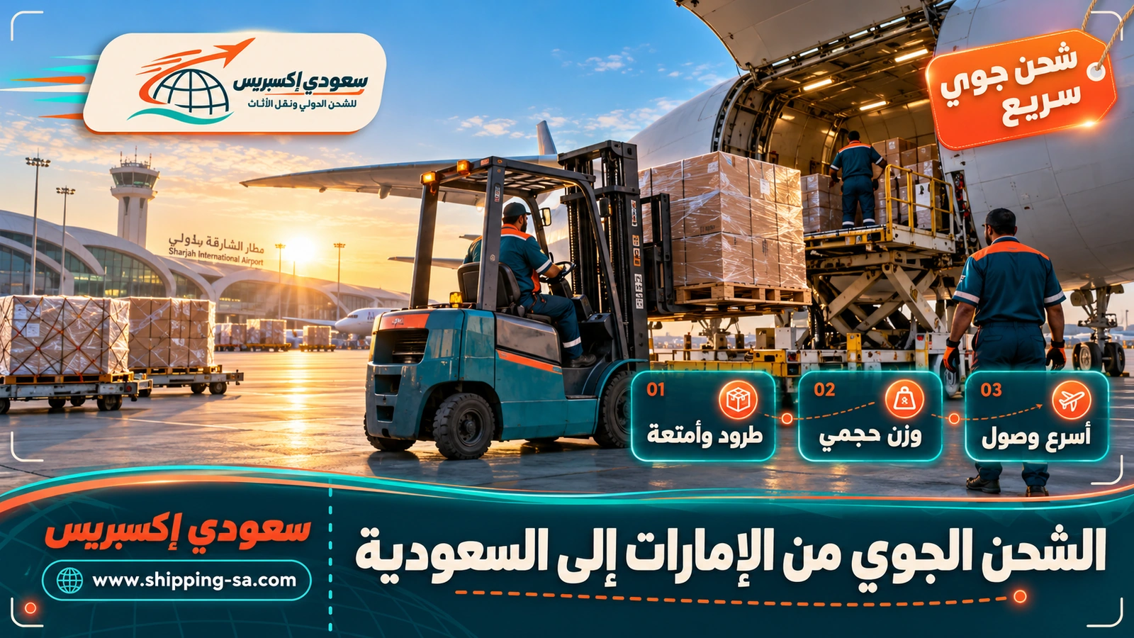 الشحن الجوي من الإمارات إلى السعودية