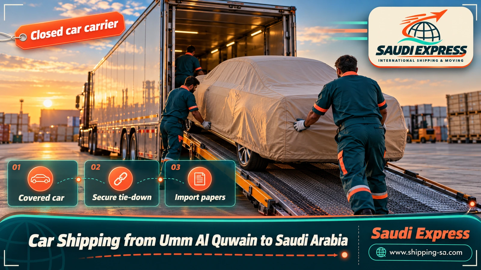 Car Shipping from Umm Al Quwain to Saudi Arabia