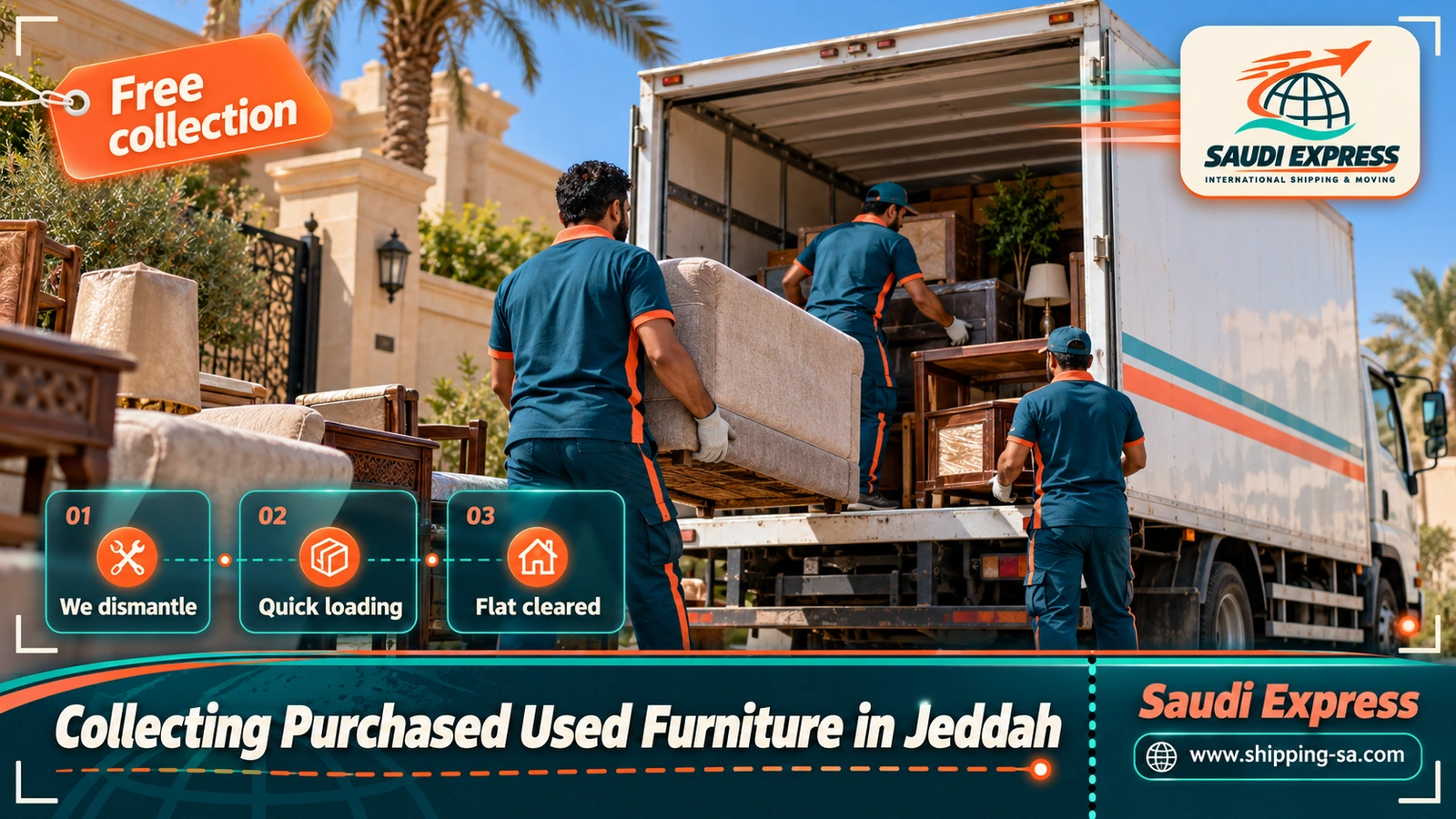Collecting Purchased Used Furniture in Jeddah