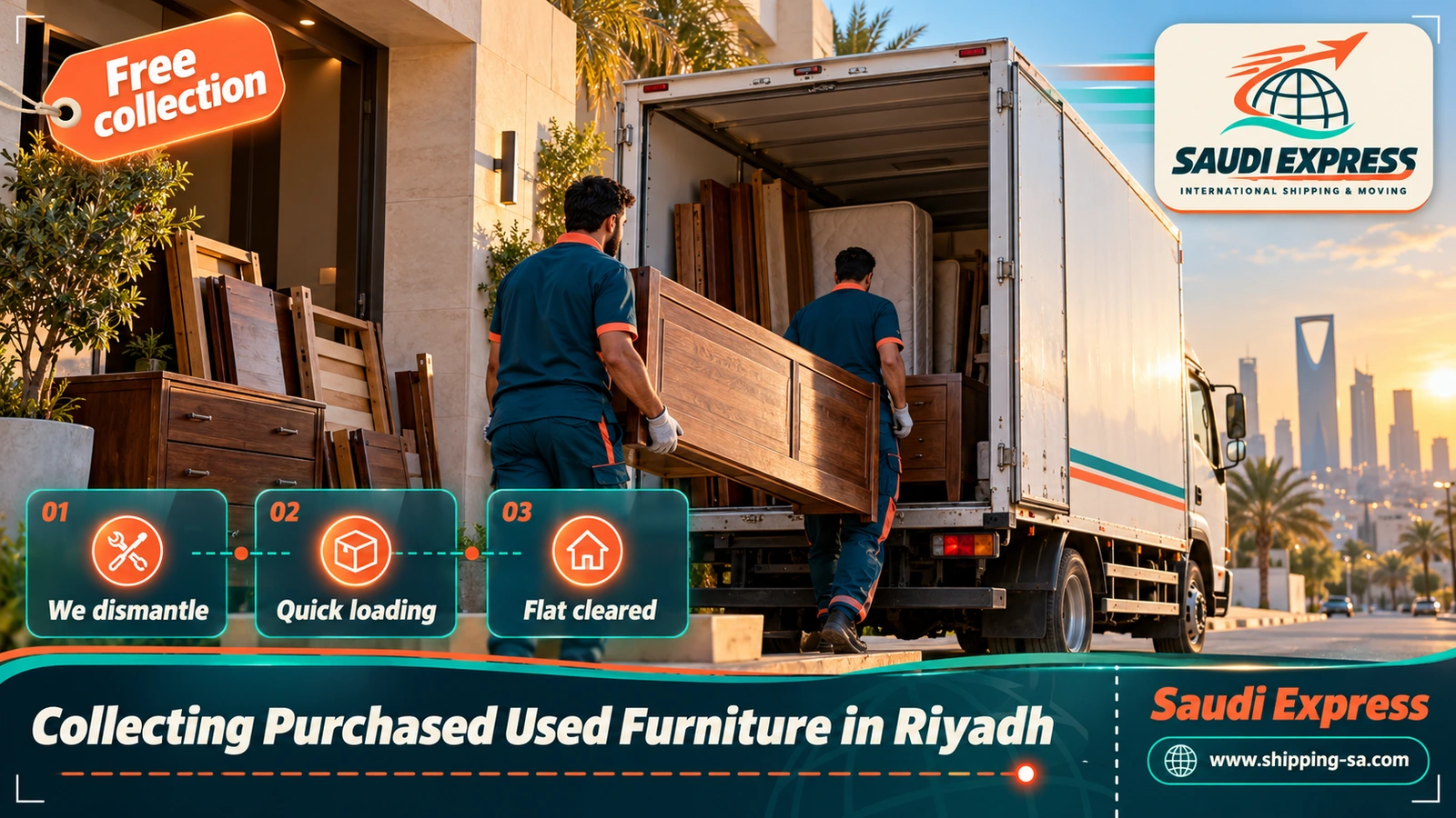 Collecting Purchased Used Furniture in Riyadh