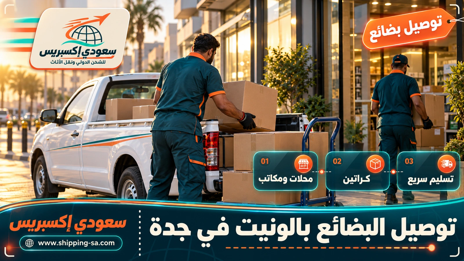 توصيل البضائع بالونيت في جدة