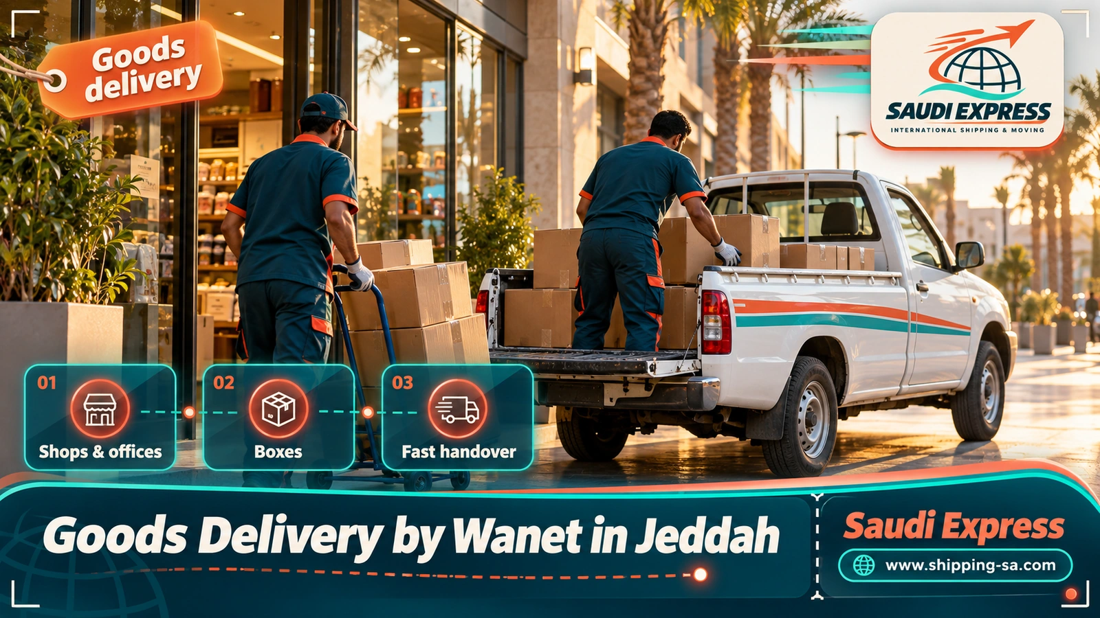 Goods Delivery by Wanet in Jeddah