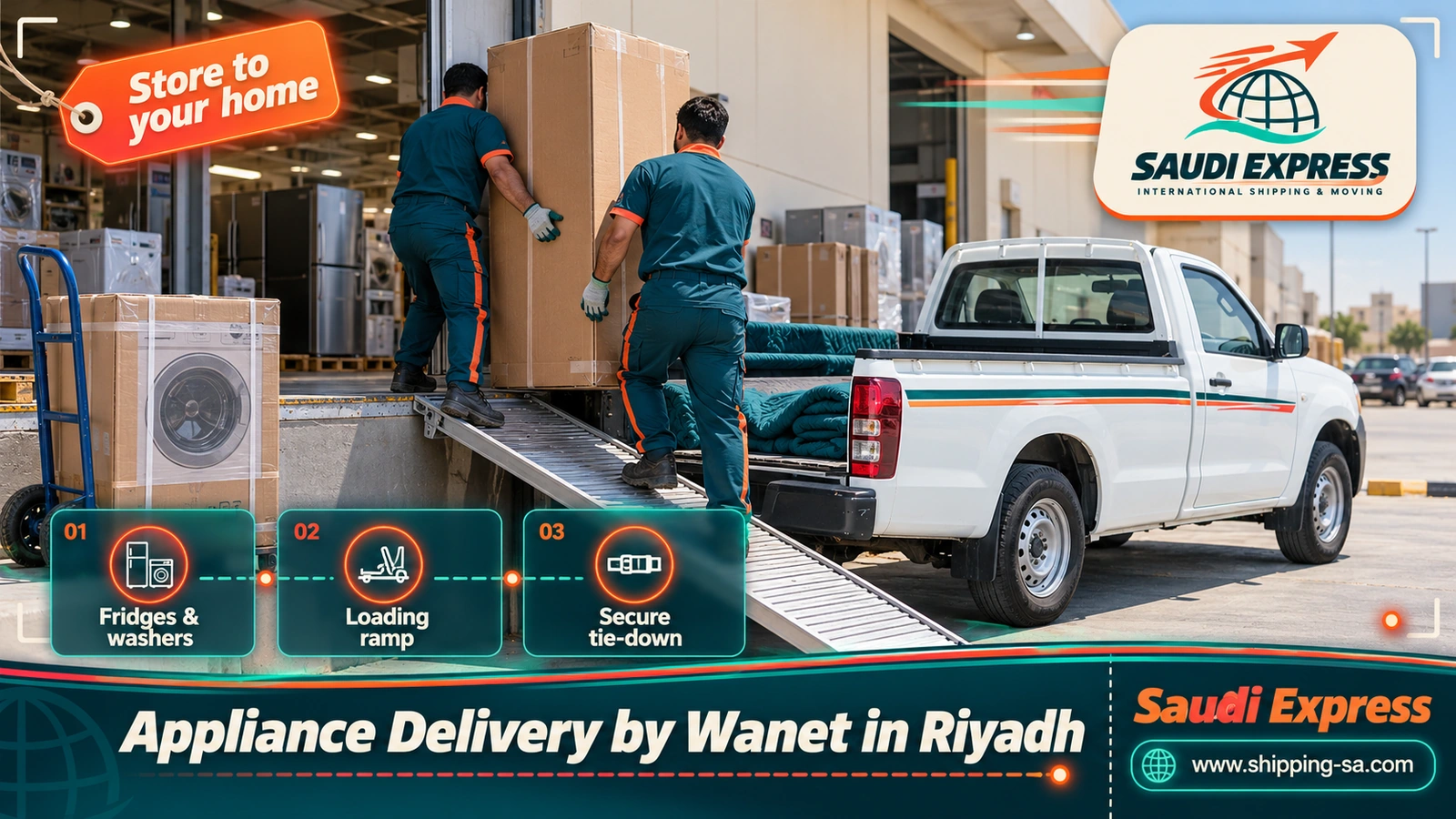 Appliance Delivery by Wanet in Riyadh