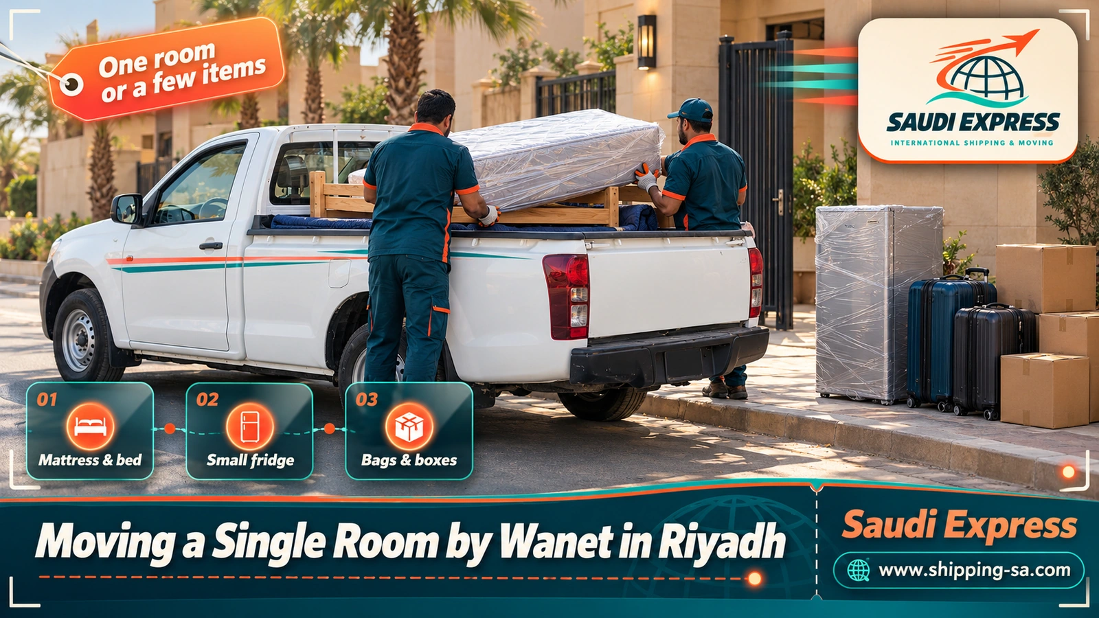 Moving a Single Room by Wanet in Riyadh