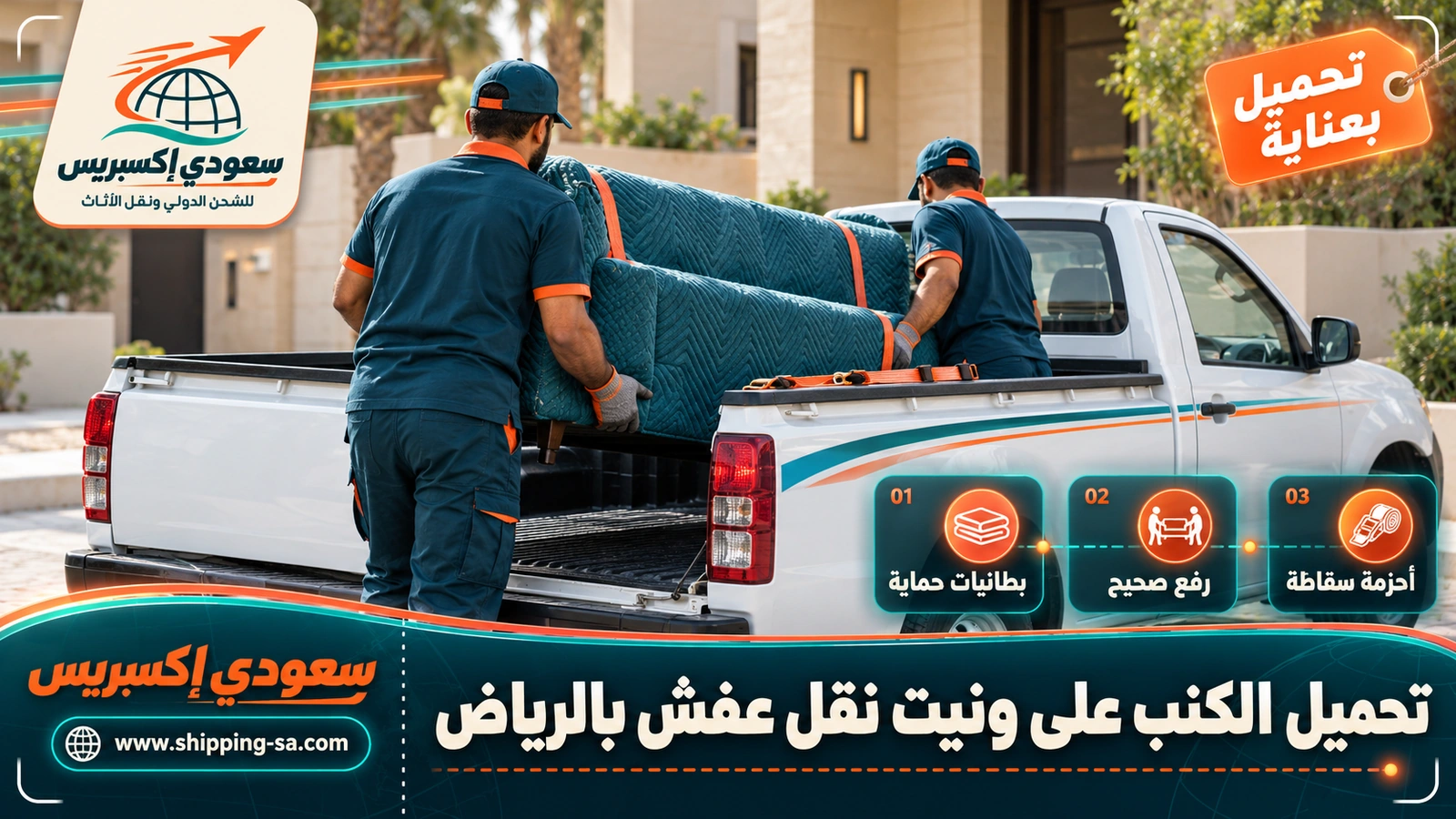 تحميل الكنب على ونيت نقل عفش بالرياض